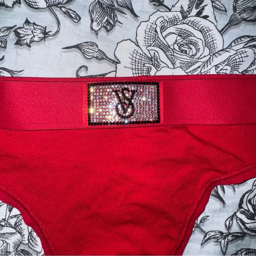 Shine Patch Cotton Thong Panty - Picture 5 of 7